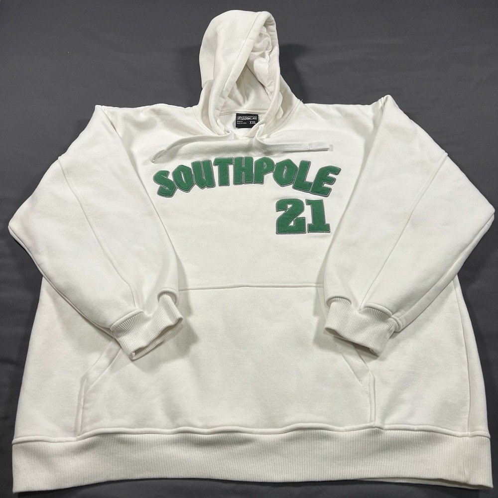 Southpole Hoodie Mens 2XL XXL White Baggy Hip Hop Streetwear 90s Y2K Vintage‎